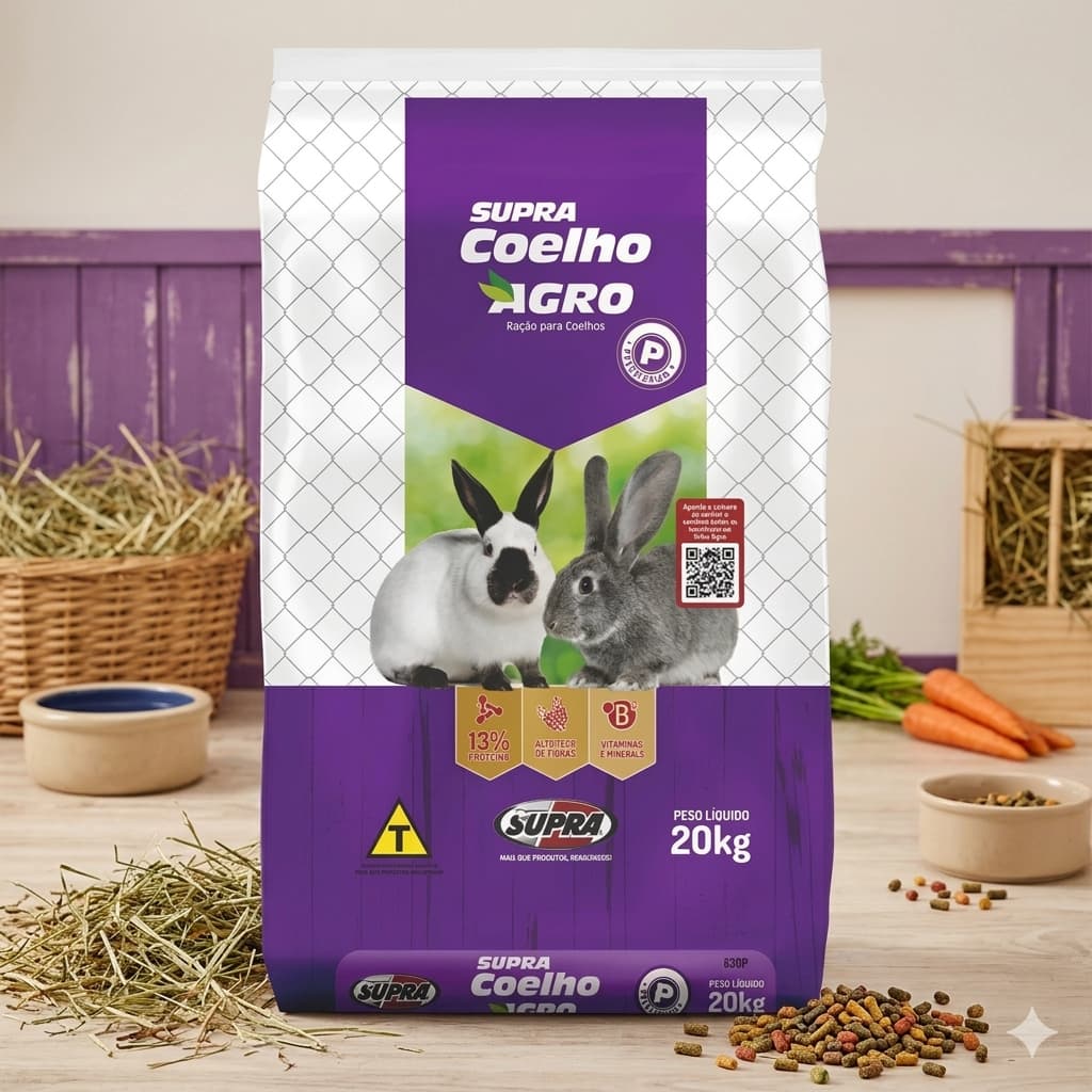 Ração Para Coelho Supra Natural Reduz Odor Fezes