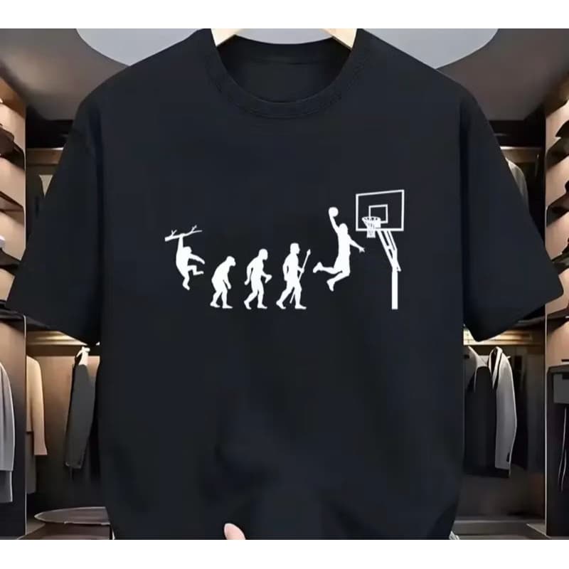 Camiseta Masculina cesta basquete evolução P ao GG