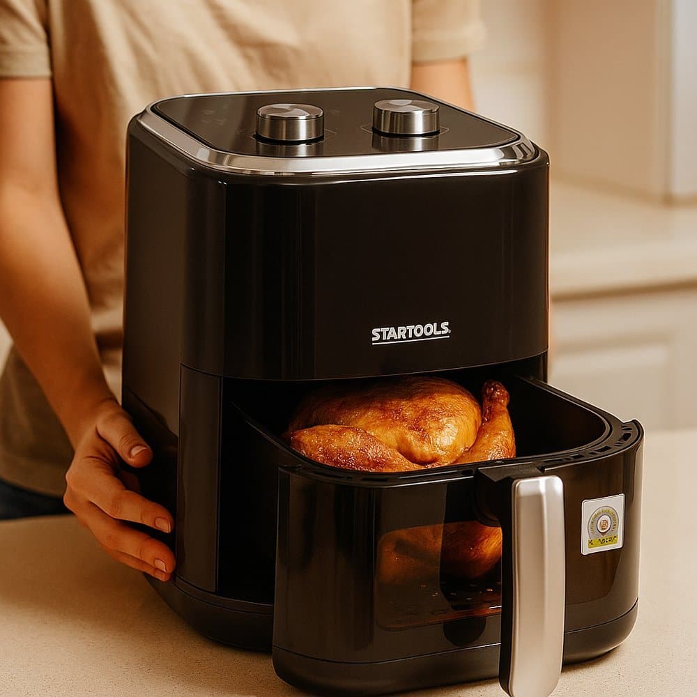 Fritadeira Elétrica Sem Óleo Air Fryer 5L 1400W 220V Painel Touch Multiuso Cozinha