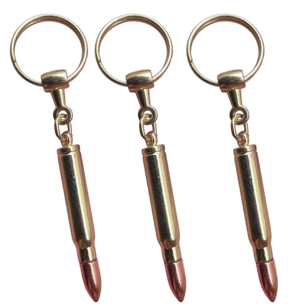 Chaveiro Bala Dourada em Metal – Premium, Elegante e Resistente
