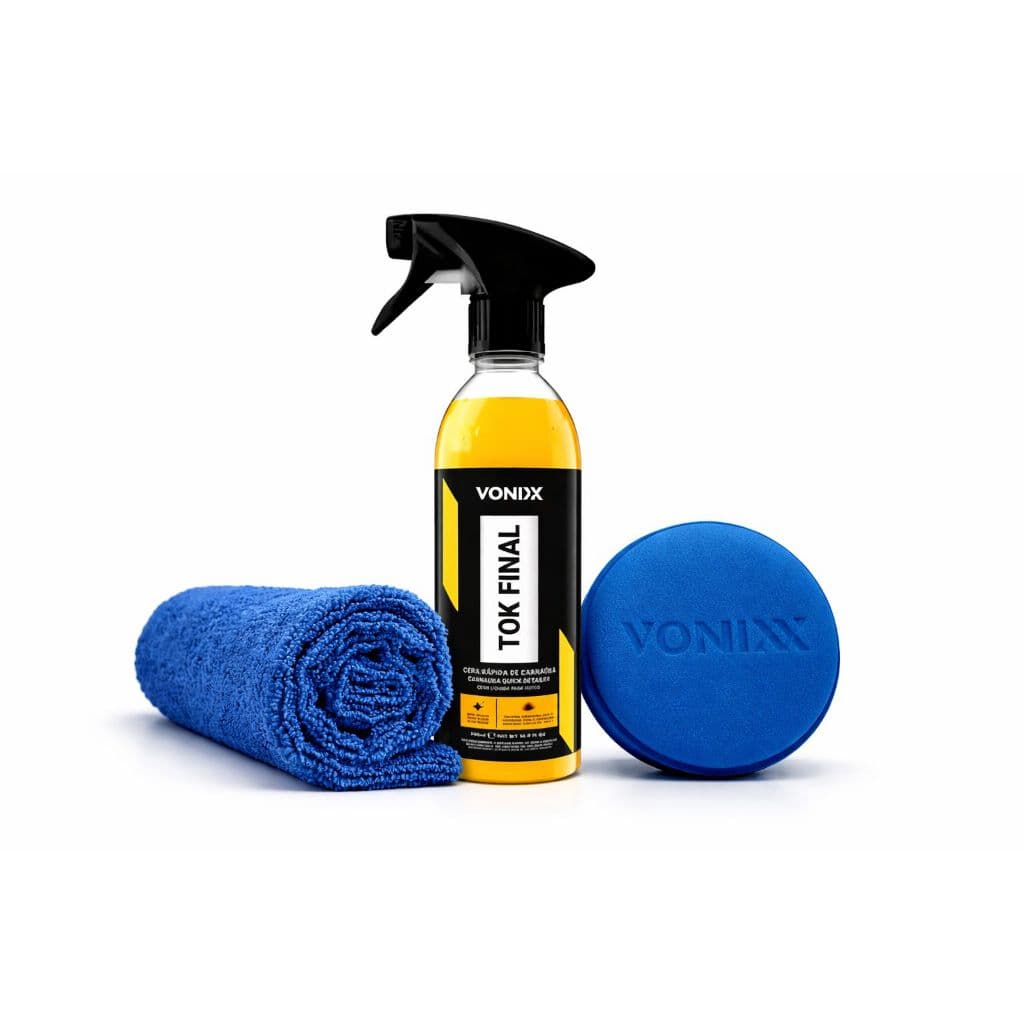 Kit Finalização Automotiva Vonixx – Cera Tok Final + Aplicador + Microfibra