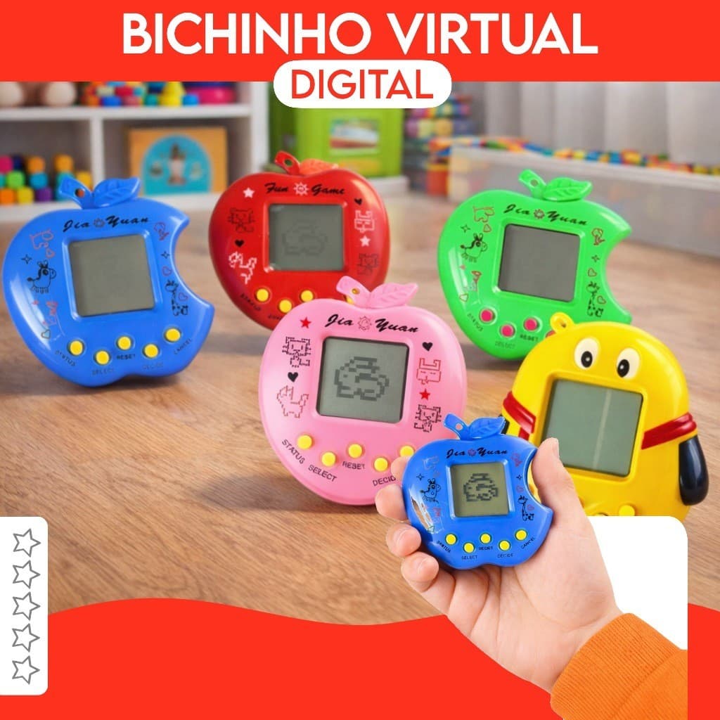 Kit 1/3/5 Bichinho Virtual 168 Bichinhos Em 1 Brinquedo Interativo