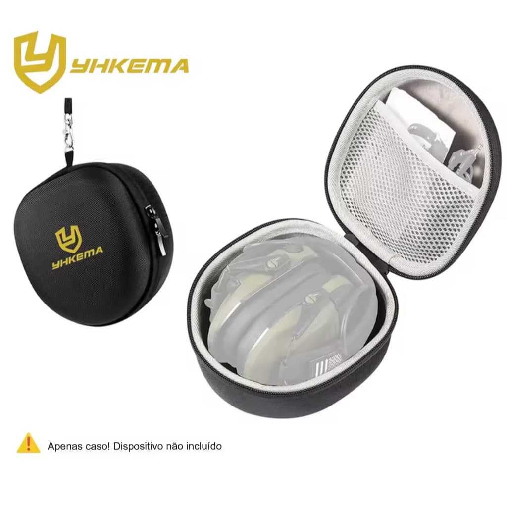 Case Estojo para Abafador de Ruído Eletrônico Fone Portatil Capa Aveludada Proteção Anti Impacto