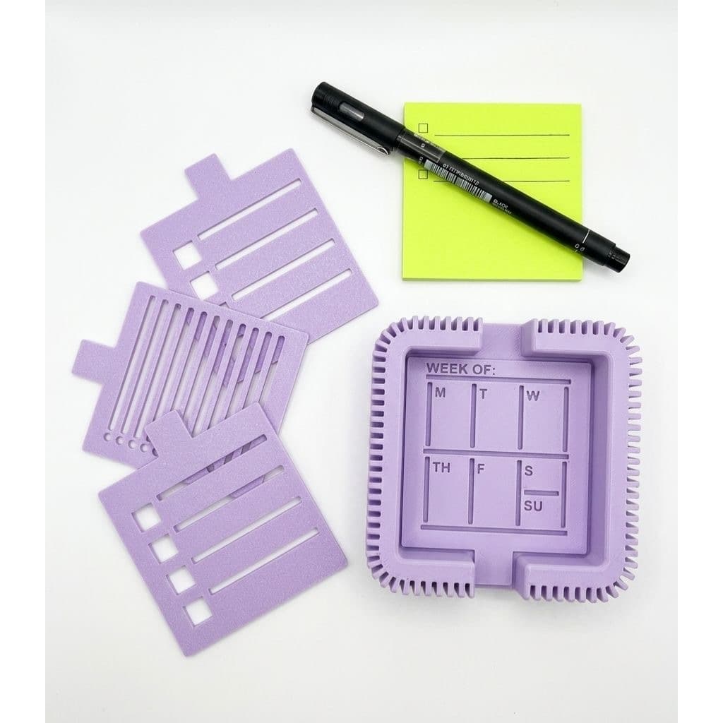 Porta Post It Com Gabaritos Organizador Mesa de Estudos