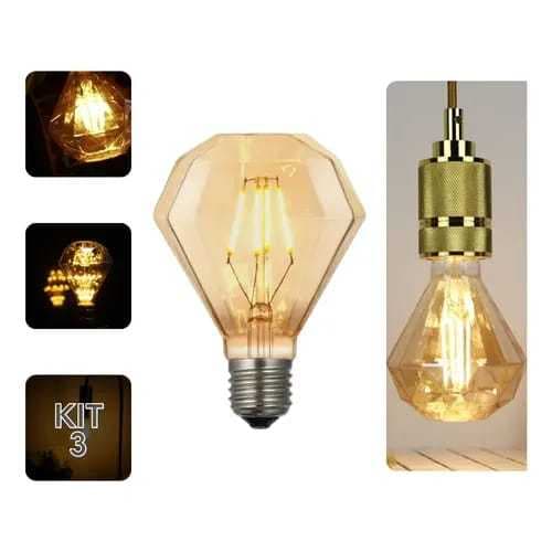 ​Lâmpada De Filamento Carbono Vintage Retrô D64 Blumenox 40W 220V E27 COD:D64