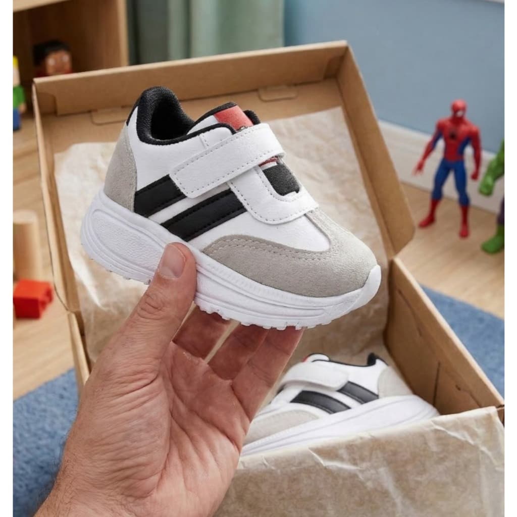 Tênis Infantil Masculino Escolar Confortável Velcro Uso Diário 22 ao 33 063