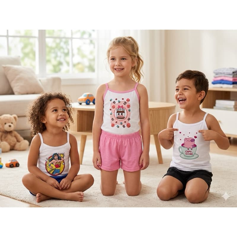 Combo 3 Baby Doll Infantil Alcinha Variados
