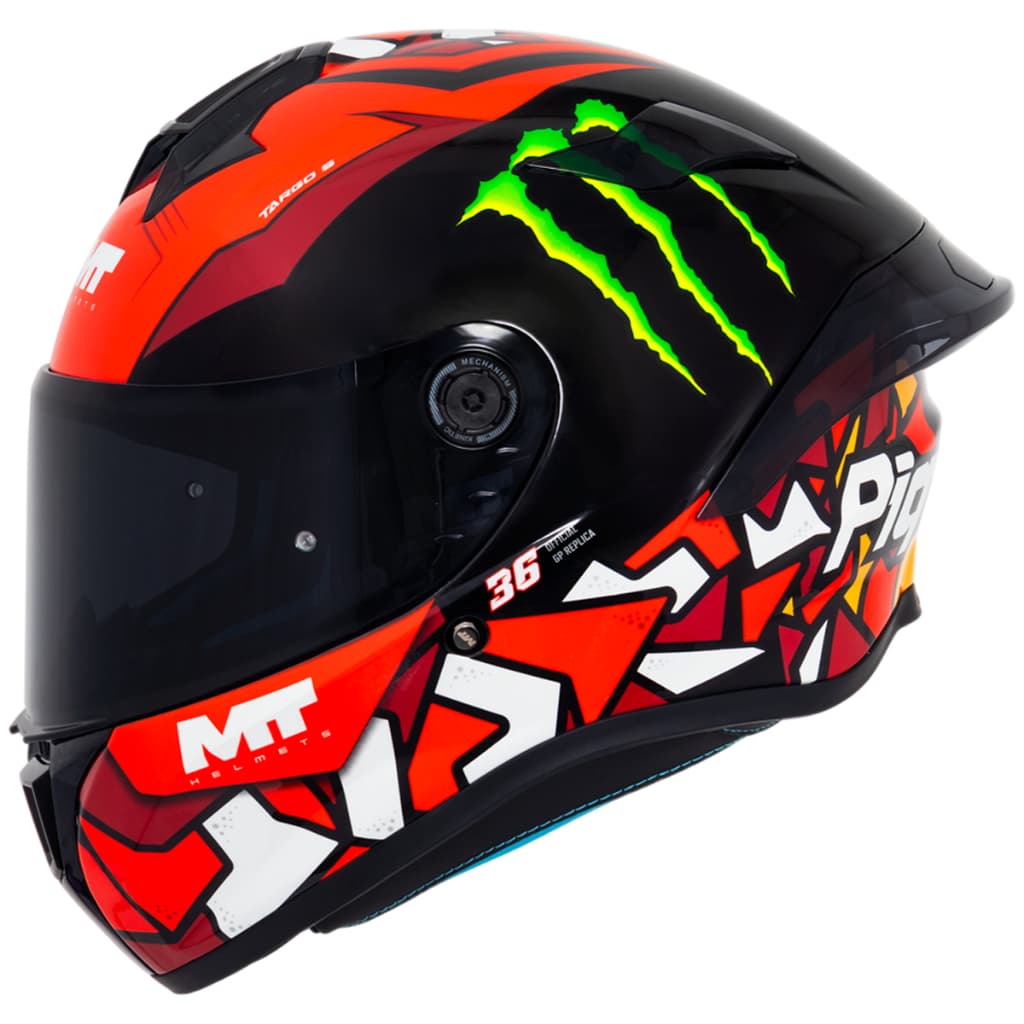 Capacete Mt Helmets Targo S Piqueras Monster Vermelho e preto