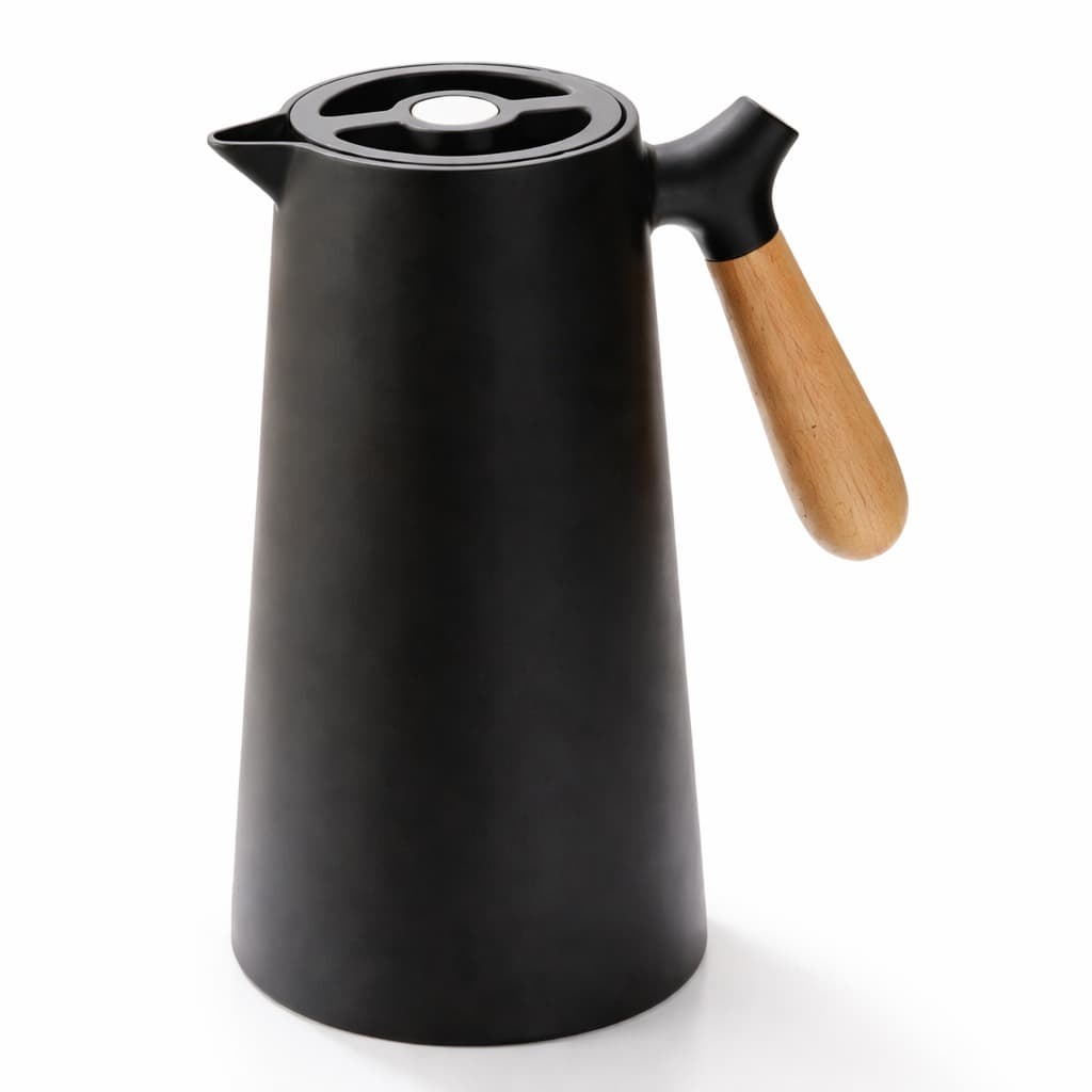 Garrafa Térmica Wood 1 Litro para Café, Chá, Água Quente Cabo de Madeira