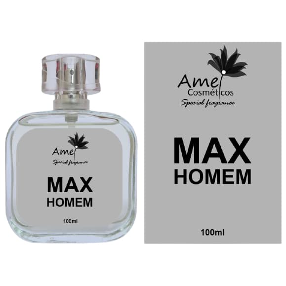 Perfume Max Homem Masculino Amei Cosméticos Alta Fixação 33% de Essência Importada EDP