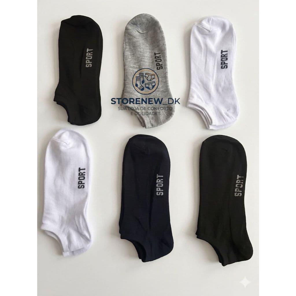 Kit Atacado Meia Soquete Mesclada Algodão 3-24 Pares Barato