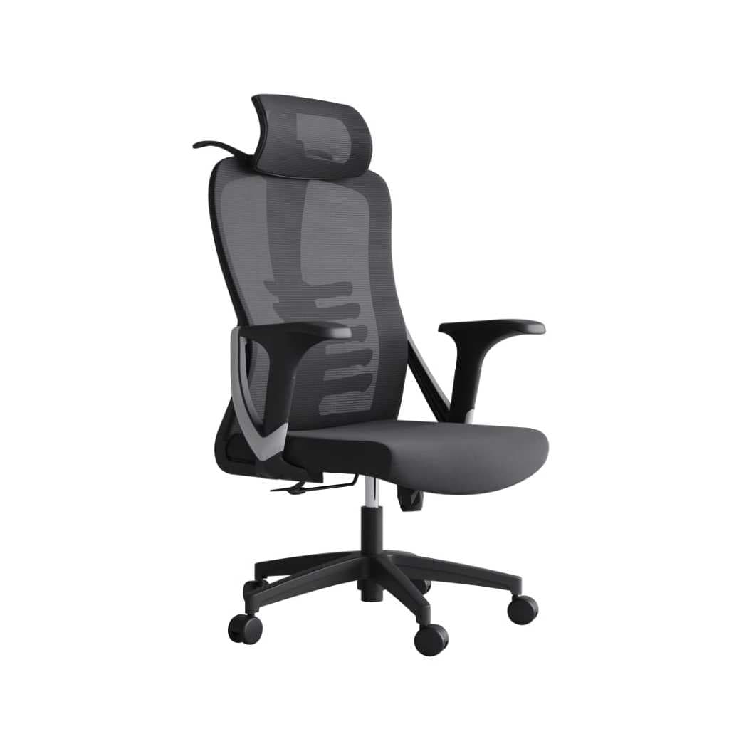 Cadeira Presidente Executiva Giratória Ergonômica Escritório Home Office Braços Fixos Apoio Lombar Regulagem Altura Cour