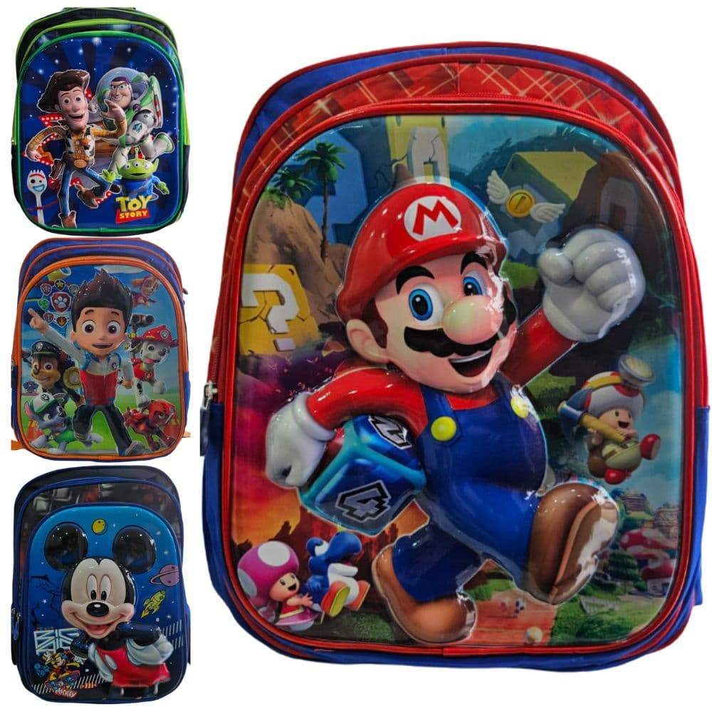 Mochila Infantil Escolar Menino Criança Bolsa Masculino Sonic Personagem Homem Aranha Escola Passeio
