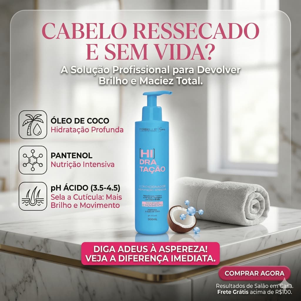 Condicionador Hidratação Intensiva Forbelle Professional 300 mL