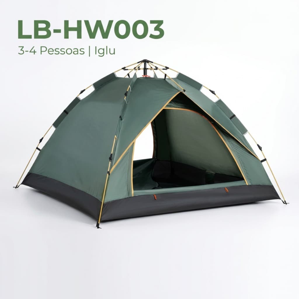 Barraca De acampamento Grande Tamanho Família Knup Lb-hw003 Para 3-4 Pessoas