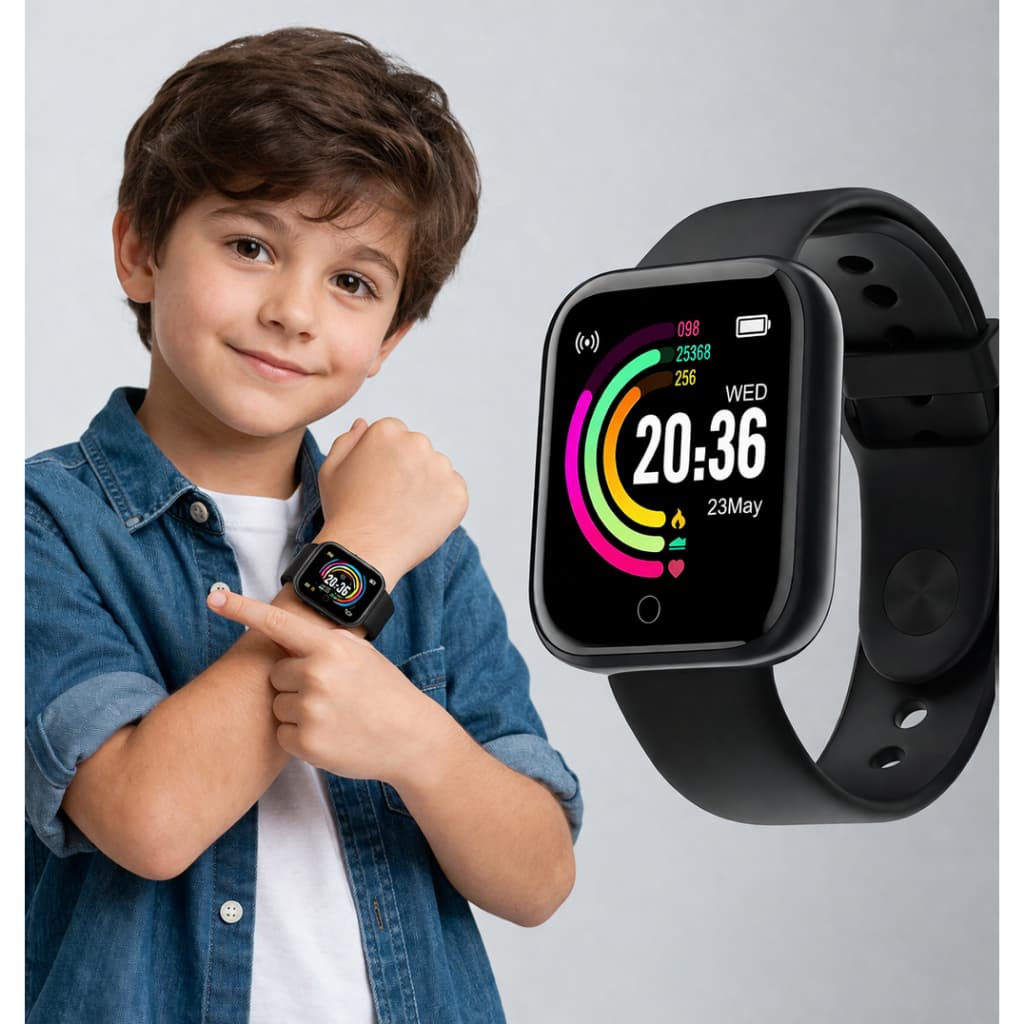 Relógio Menino Criança Smartwatch D20 Bluetooth Fitness Monitor Cardíaco Android iOS