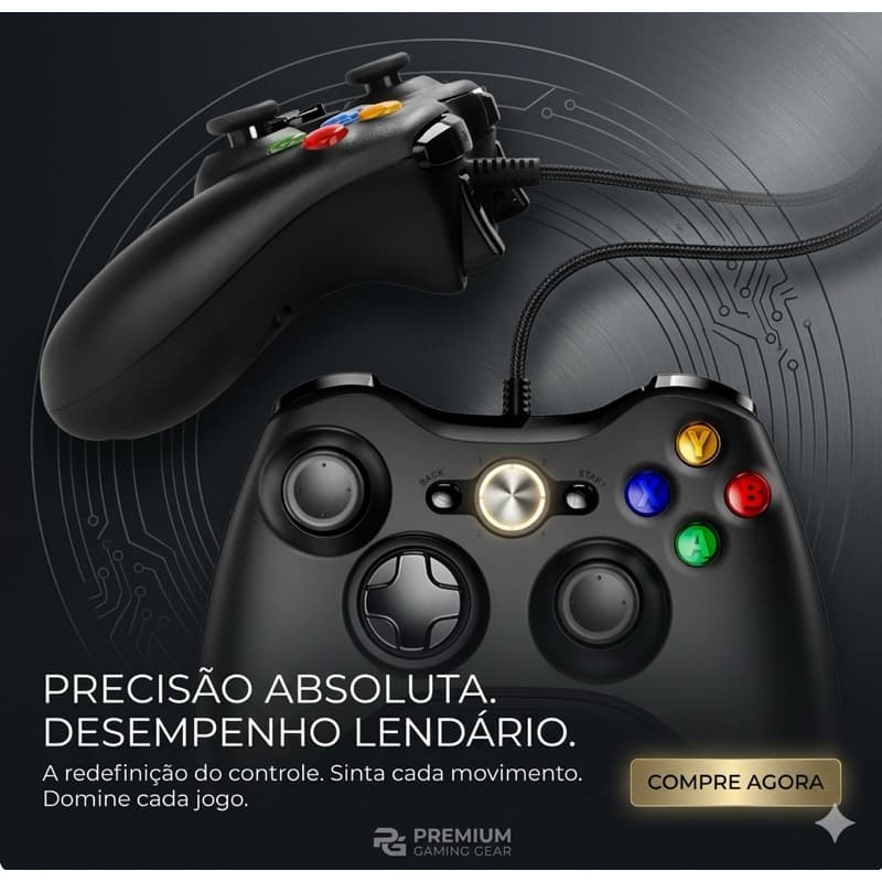 Controle Xbox 360 Com Fio Xbox / Pc / Ps3 / Android