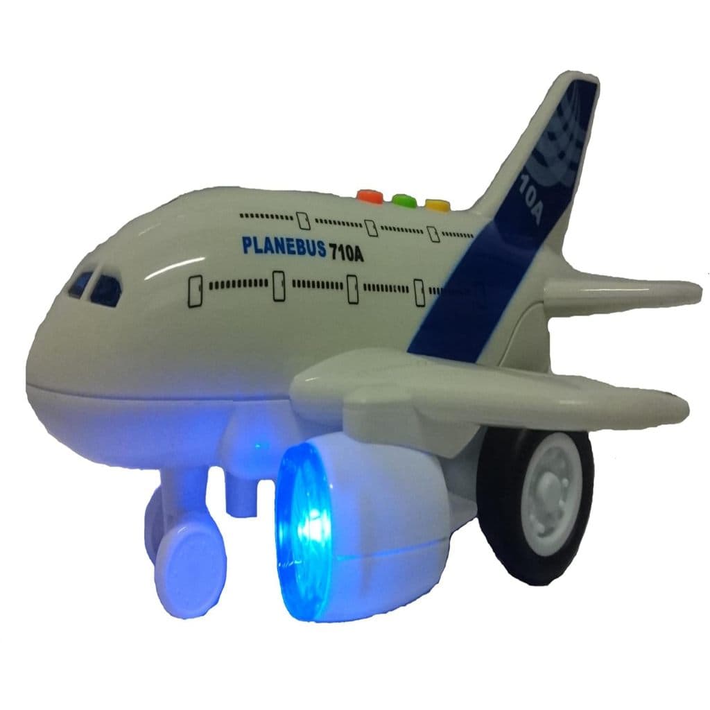 Avião Viagem Brinquedo Realístico Som Luz Pilha Veículo Aeronave Comercial Menino Infantil BBR Toys 3 Anos+