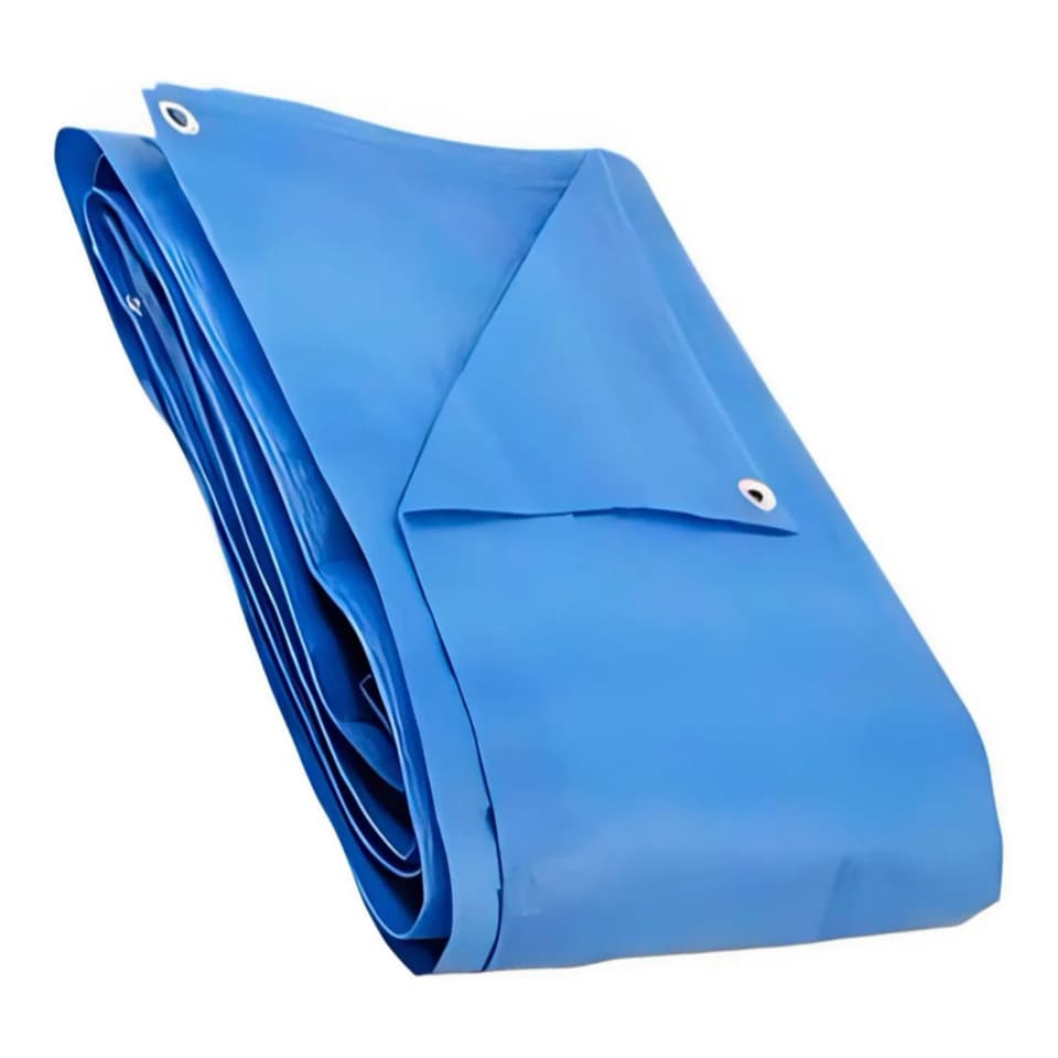 LONA PLASTICA AZUL 100 MICRAS 4X3 IMPERMEÁVEL REFORÇADA PISCINA PROTEÇÃO TOLDO TENDA CAMPING GARAGEM BARCO MULTIUSO