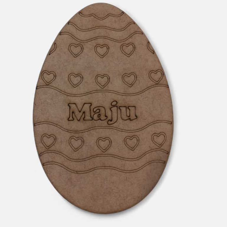 Ovo de páscoa em mdf 3mm para Pintura Nome Personalizado UNID -  🎨para presente decoração