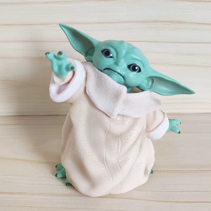 Boneco Grogu Baby Yoda 7cm Star Wars The Mandalorian Figura Colecionável PVC Alta Qualidade Presente Geek