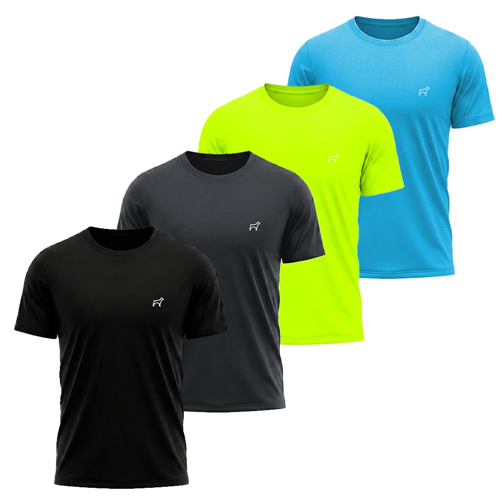 Kit 4 Camisa Masculina Dry Fit - Atlética Esportiva Treino Premium