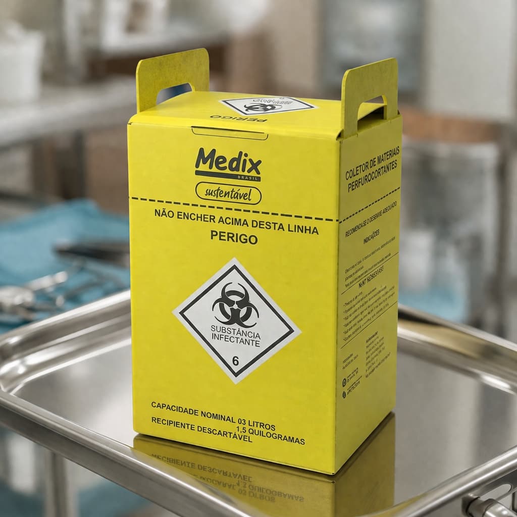 Caixa Coletor Perfurocortante Sustentável Medix