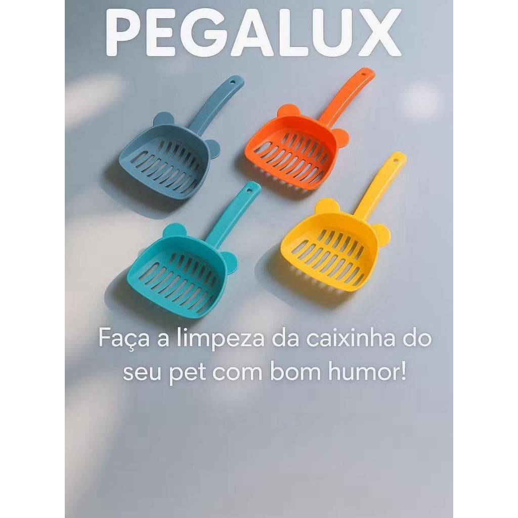Pá Higiênica para Caixa de Areia para Gatos Plástica Coletora para Cães e Gatos