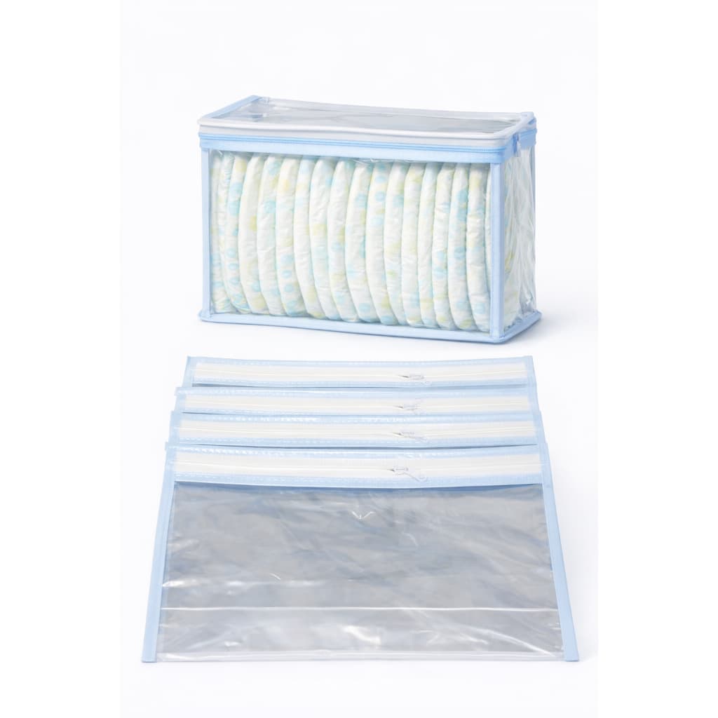 Kit 4 Saquinhos Maternidade 26x30cm + 1 Nécessaire Porta Fraldas Remédio Roupinha