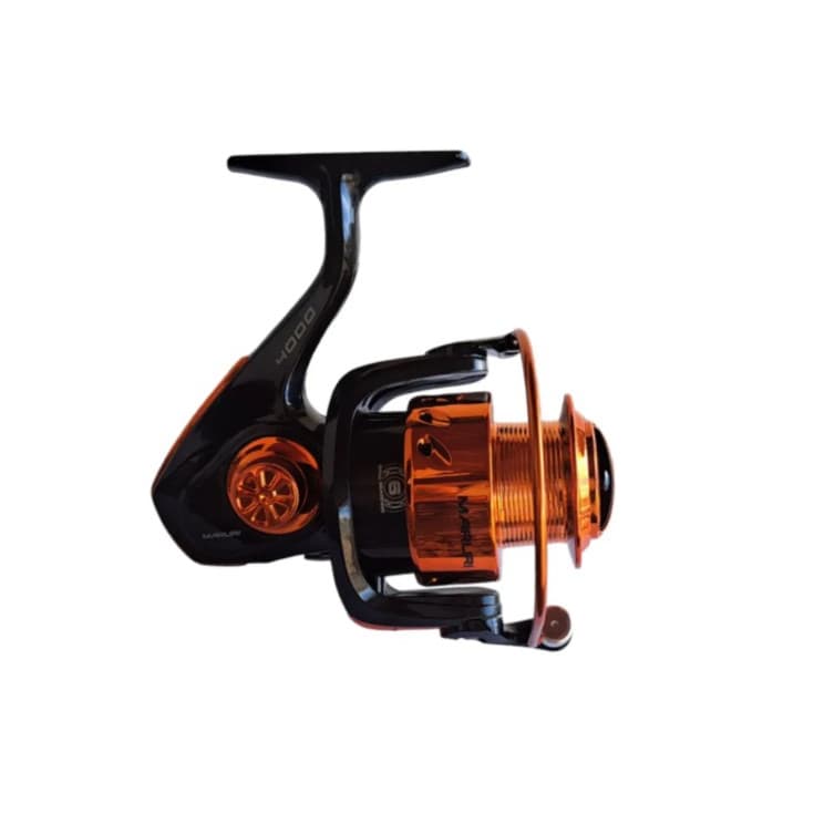 Molinete de Pesca Maruri TORO 4000 Laranja 6 Rolamentos
