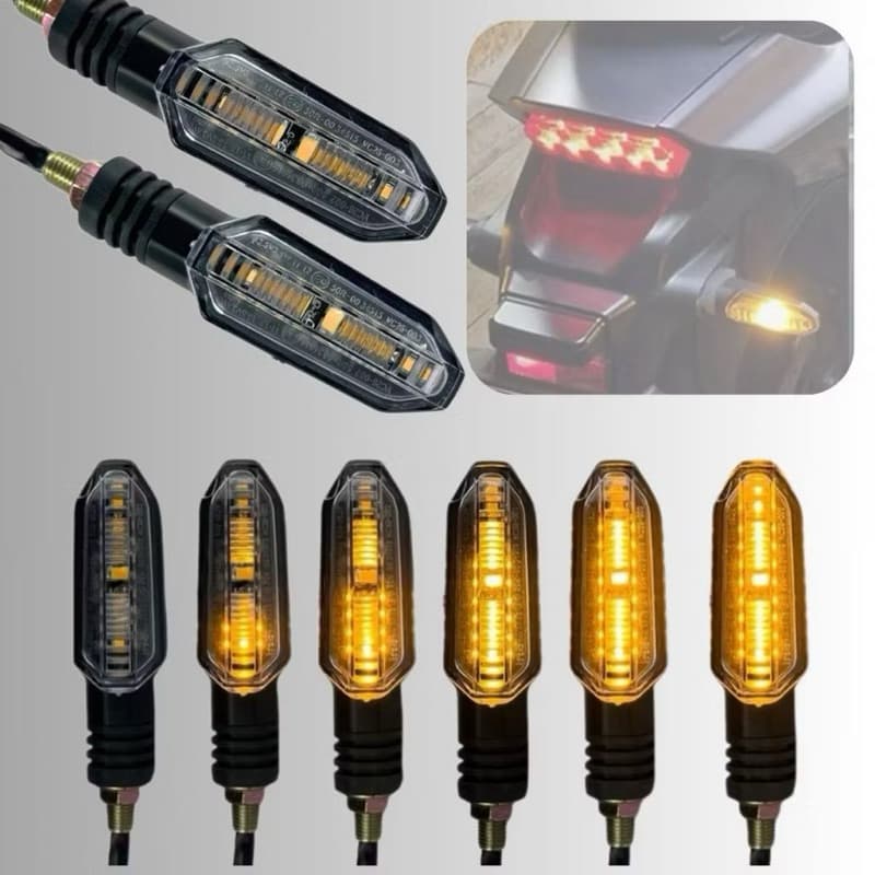 Kit 4 ou 2 Piscas Para Motos Universal / Fan 125 150 / CB300 / Xre 300 / Bros 150 160 Parafuso