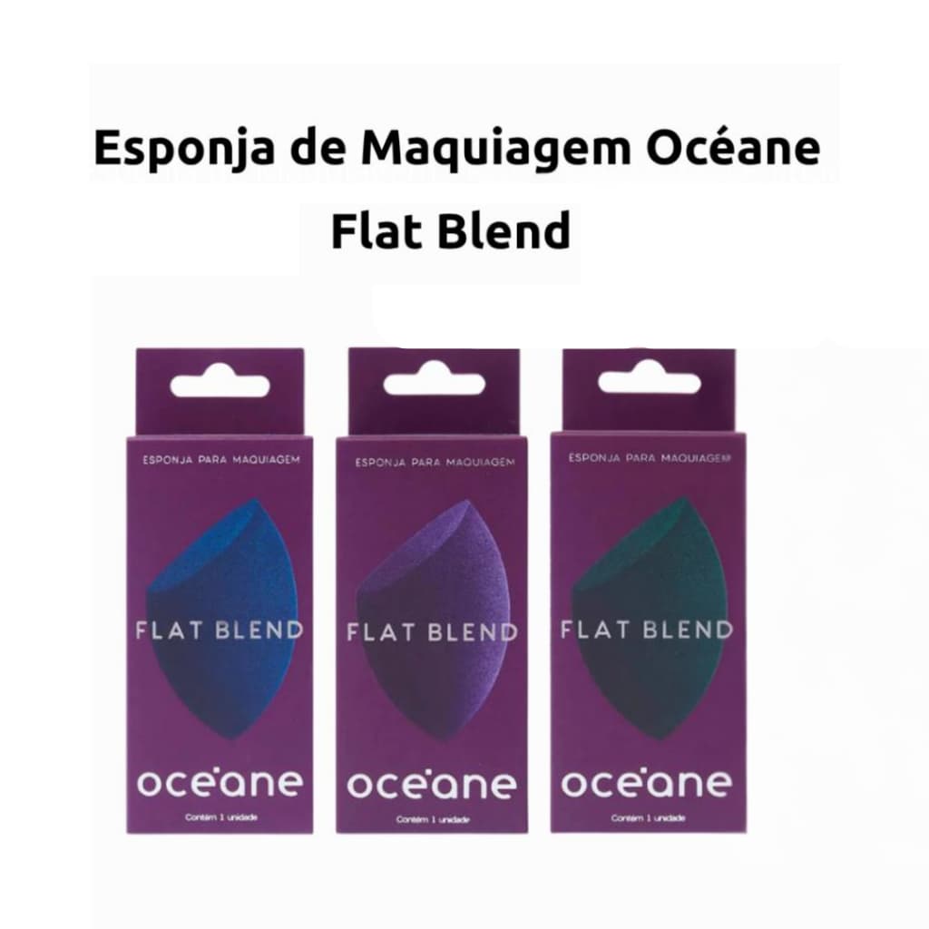 Esponja de Maquiagem Oceane Flat Blend Purple E Flat Drop Preto -  Escolha A Sua Favorita