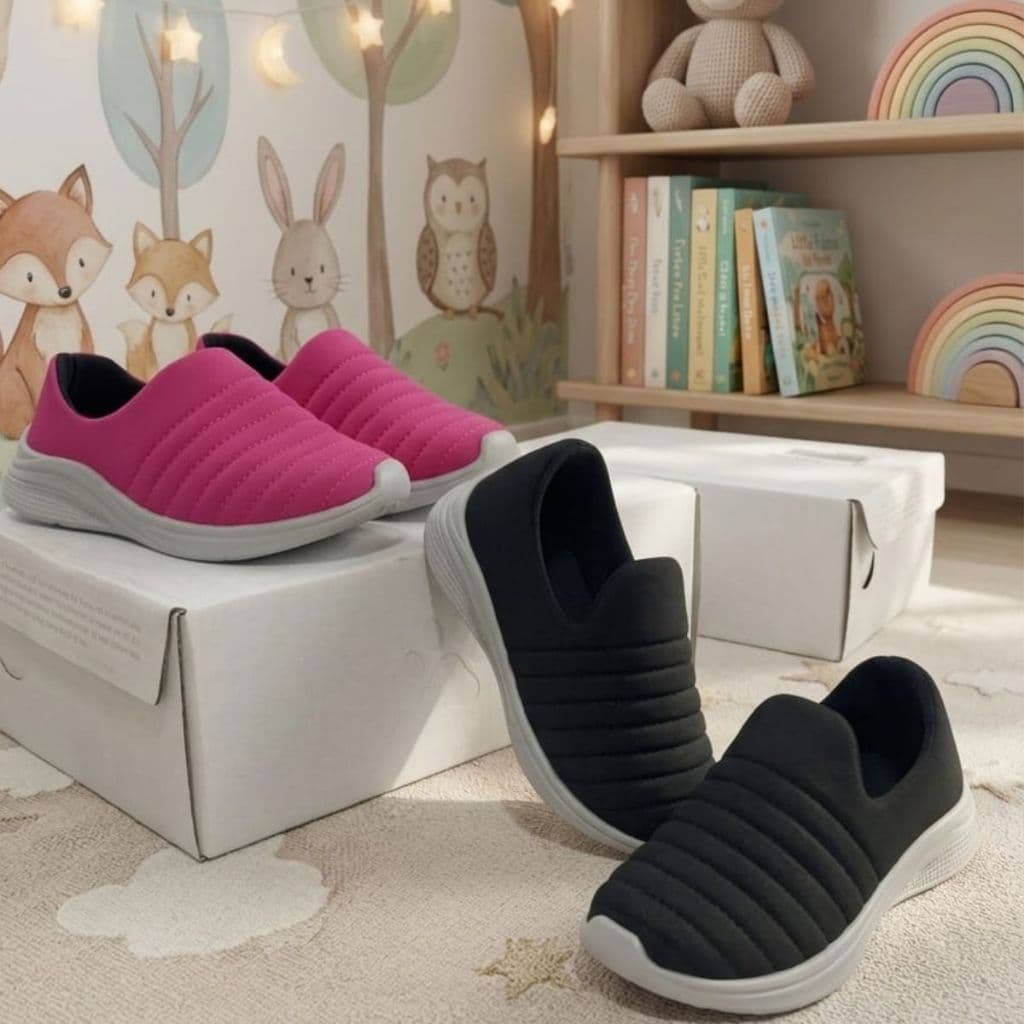 Kit Tênis Infantil 2 Pares Calce Fácil Menino Menina Escolar Passeio