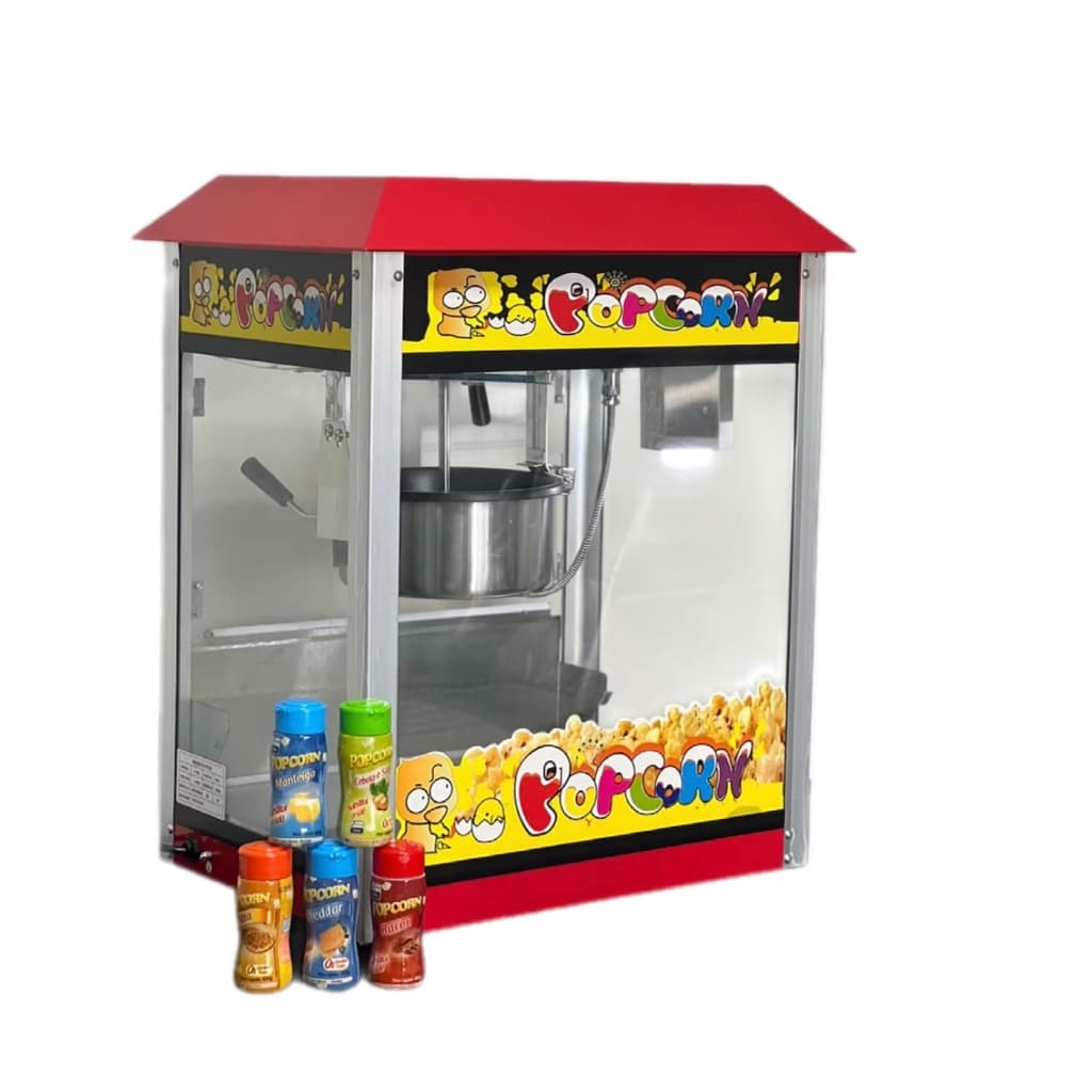 Pipoqueira Elétrica Profissional Pipoca Popcorn Doce Salgada Cor Vermelha Eventos Casamento Festas