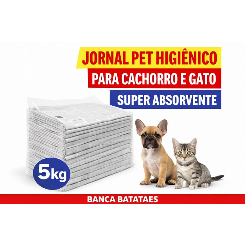 Jornal Pet Higiênico para Cachorro e Gato Super Absorvente Barato Treinamento