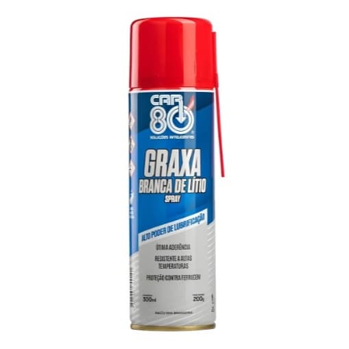 GRAXA BRANCA DE LÍTIO SPRAY ALTA LUBRIFICAÇÃO CAR80 300ML/200G