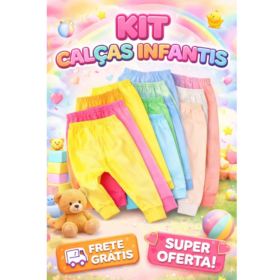 Kit 3 Mijão Bebê Sem pé (culote) Malha Liso Com Punho (RN, P, M, G)