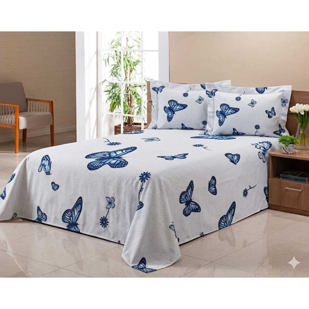 Colcha Piquet Promoção Casal l Queen l King + 2 Porta-Travesseiros 70x50cm com Abas
