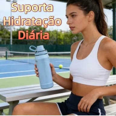 Garrafa Térmica Inox 850ml Resistente a Impactos, Mantém Quente/Gelado, Alça Prática, Antivazamento,Copo para Carro