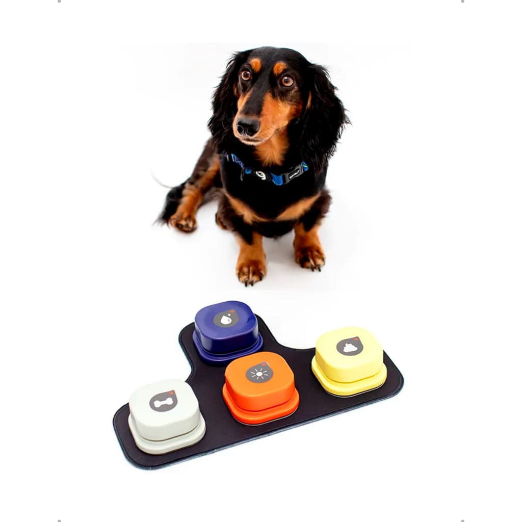 Botão De Treinamento 4pc Pet Cachorro Animal Interação Ganbu