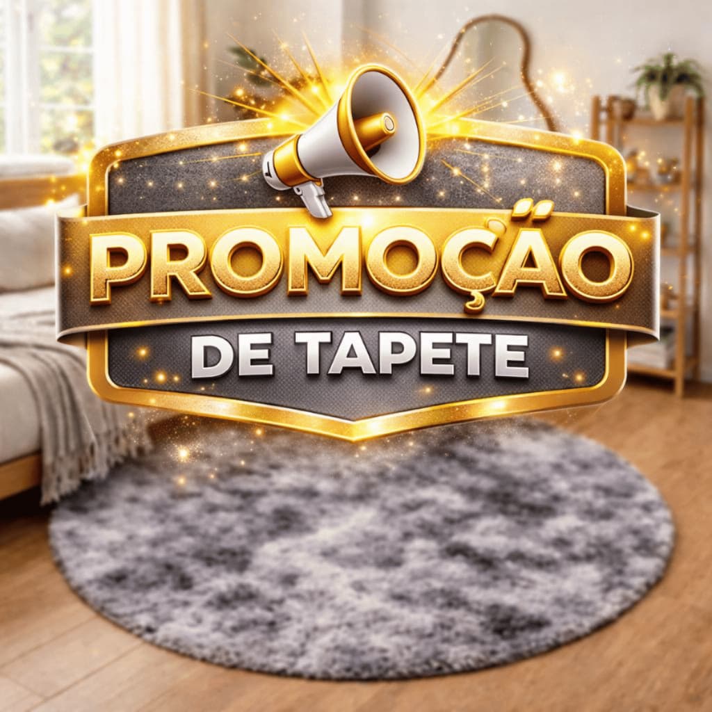 Tapete Peludo Felpudo Sala Quarto 1,00x1,00 Redondo Grande Luxo