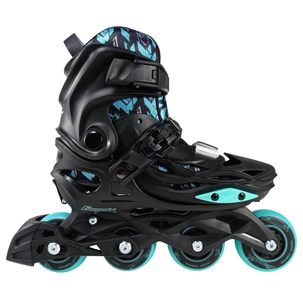 Patins Ajustavel Freemix Urban Inline Infantil Preto Abec 9 Traxart Roller Profissional com Freio