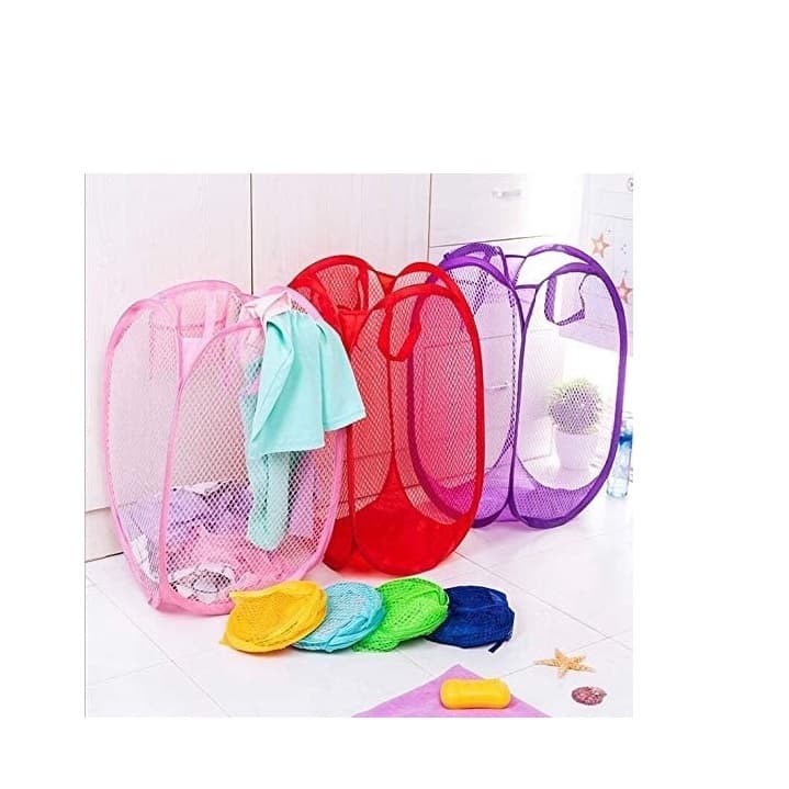 CESTO PARA ROUPAS SUJAS NYLON ORGANIZADOR 36x36x58CM
