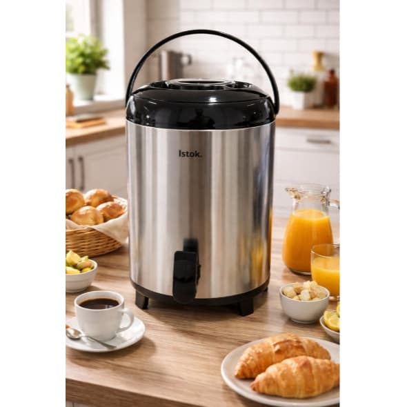 Garrafa Botijão Térmico 9,5 Litros - Inox Conserva bebida sempre gelada ou quente Térmica Portátil