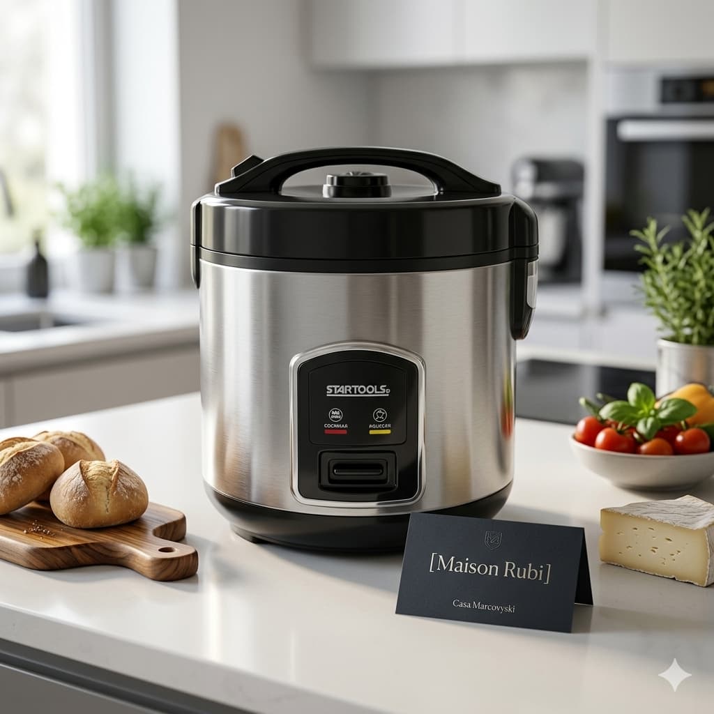 Panela de Arroz Elétrica 1 Litro Cozimento Rápido Automática Antiaderente Compacta 127V Econômica