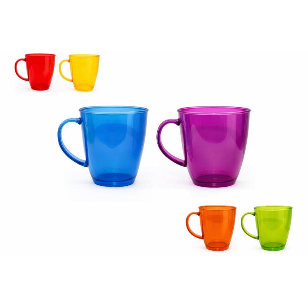 Kit 2 Canecas de Vidro 350ml com Alça Resistente