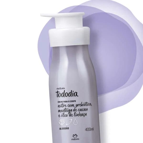 Creme Hidratante Natura Tododia Algodão 400ml Nutritivo Pele Macia