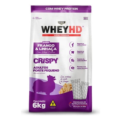Ração WheyHD Crispy Cães Adultos Porte Pequeno 6kg