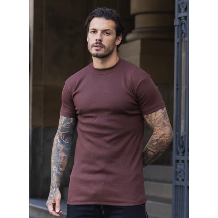 Camiseta Slim Masculina Canelada