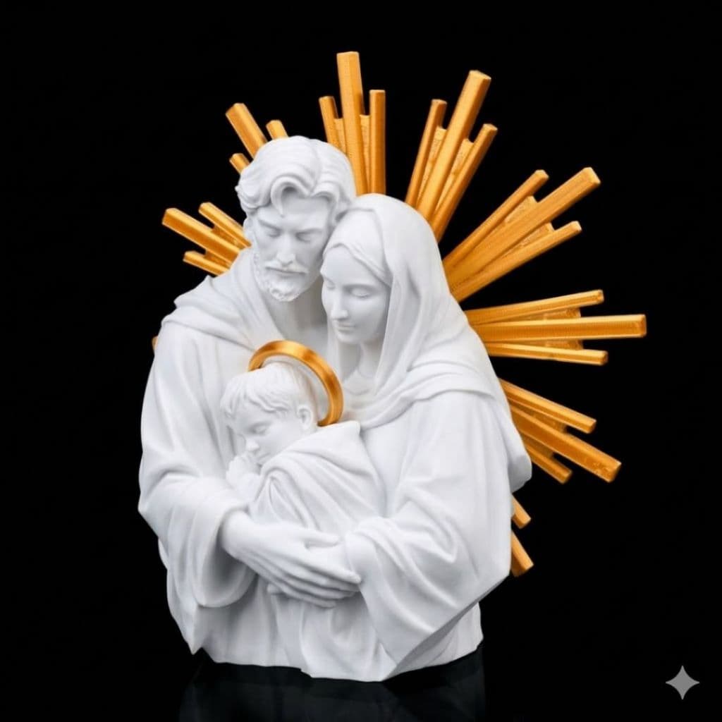 Sagrada Familia Escultura Sagrada Familia Imagem Religiosa Artigos Religiosos Presente Religioso